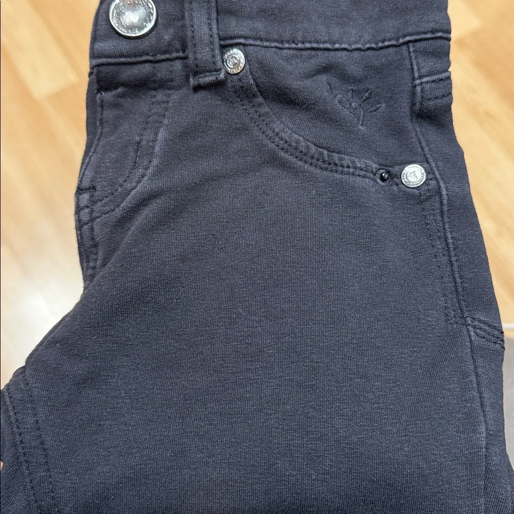 Justice Girls Size 8 Black Stretch Jeggings Skinny Pull On Soft Cotton Blend